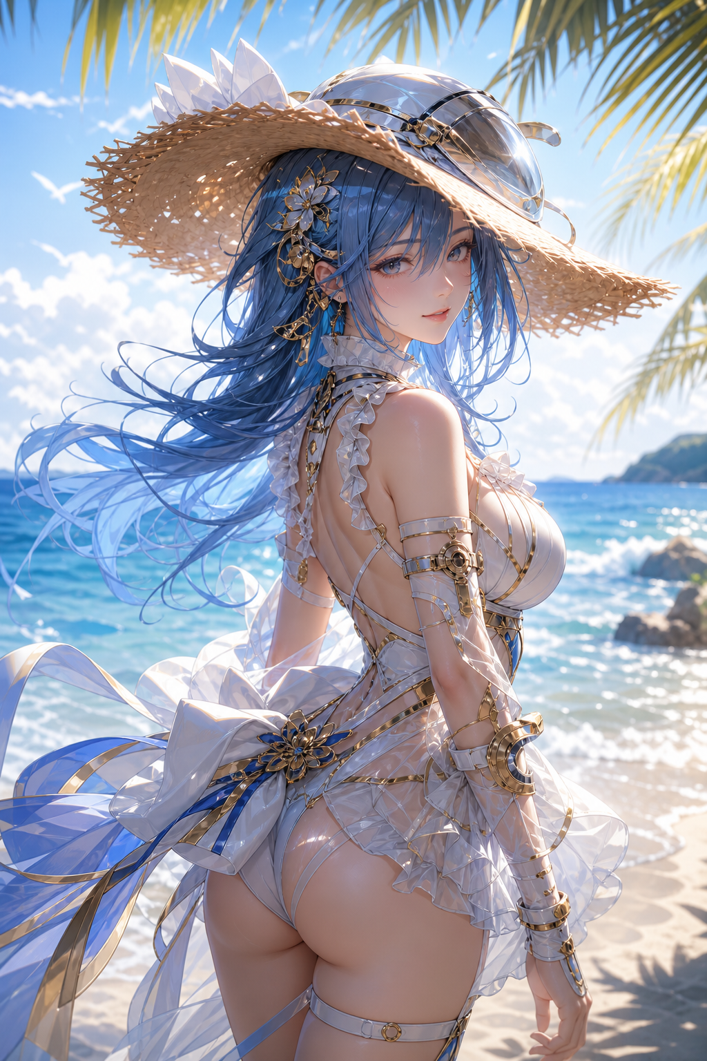 海风漫绘少女